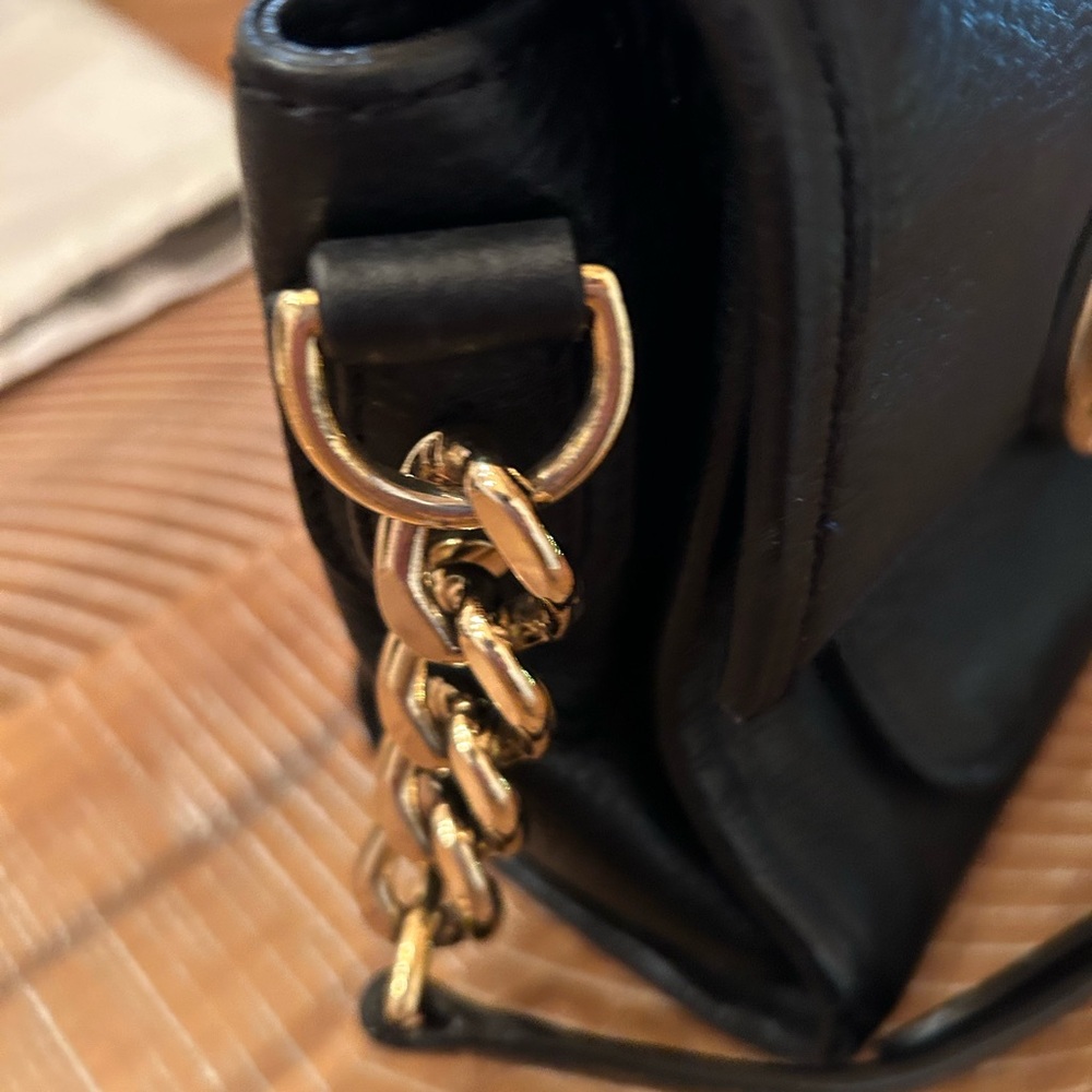 Michael Kors Black Crossbody Bag with Gold Accents - Picture 3 of 9